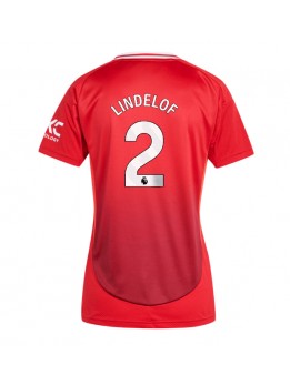 Manchester United Victor Lindelof #2 Replika Hemmakläder Dam 2024-25 Kortärmad
